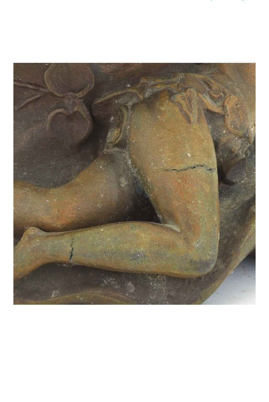 Art Nouveau figural bust with female relief, France, bronze ca1900