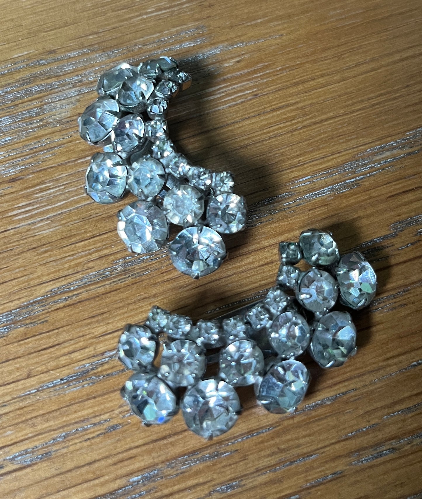Huge collection vintage rhinestone necklaces, earrings, Kramer, Weiss, 23pcs