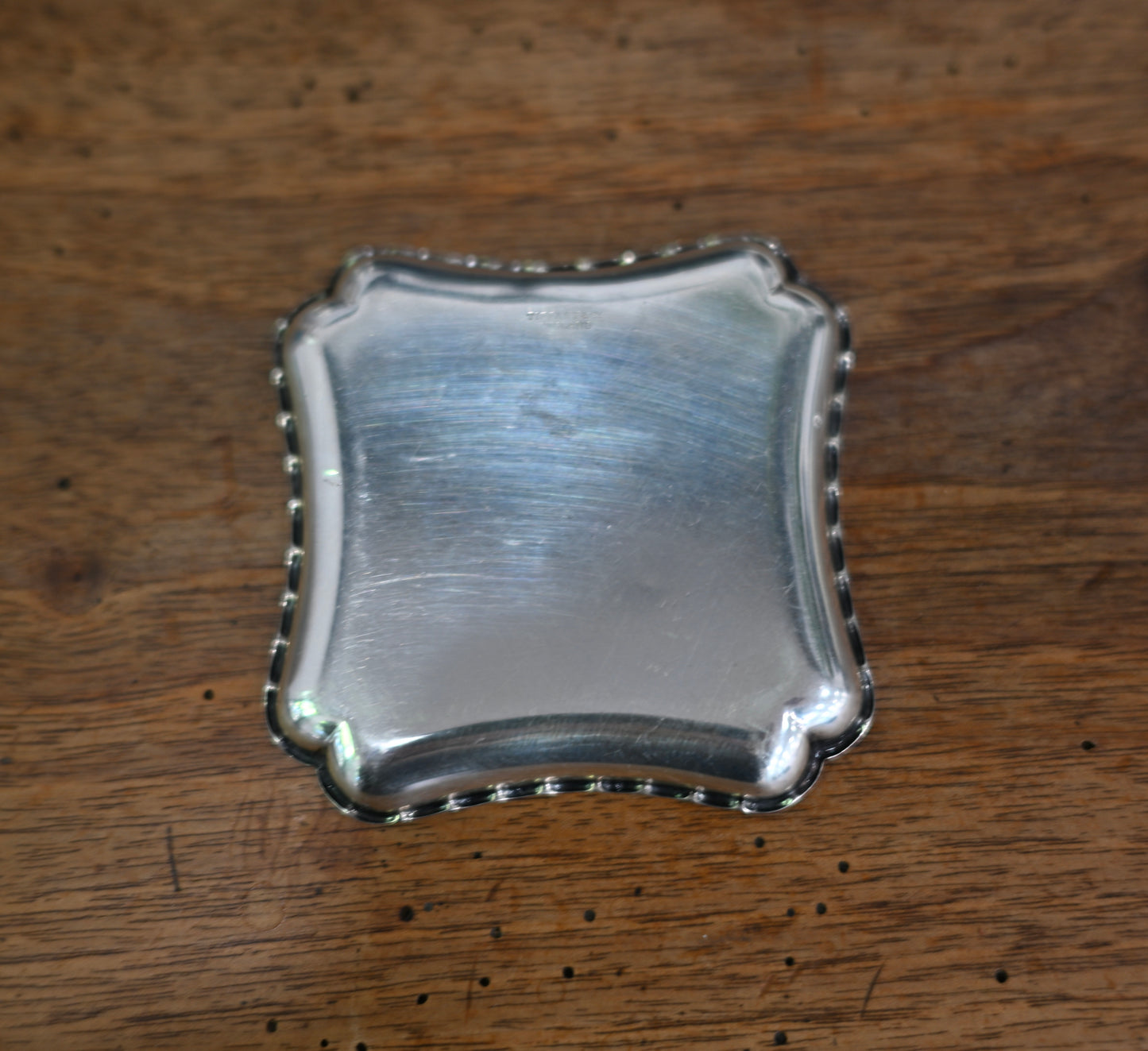 Tiffany & Co. Art Deco small sterling silver tray, by Richard Comyns, London 1932