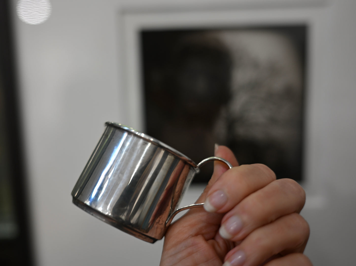 Vintage Sterling silver baby cup, christening or birthday cup, hallmarked Webster