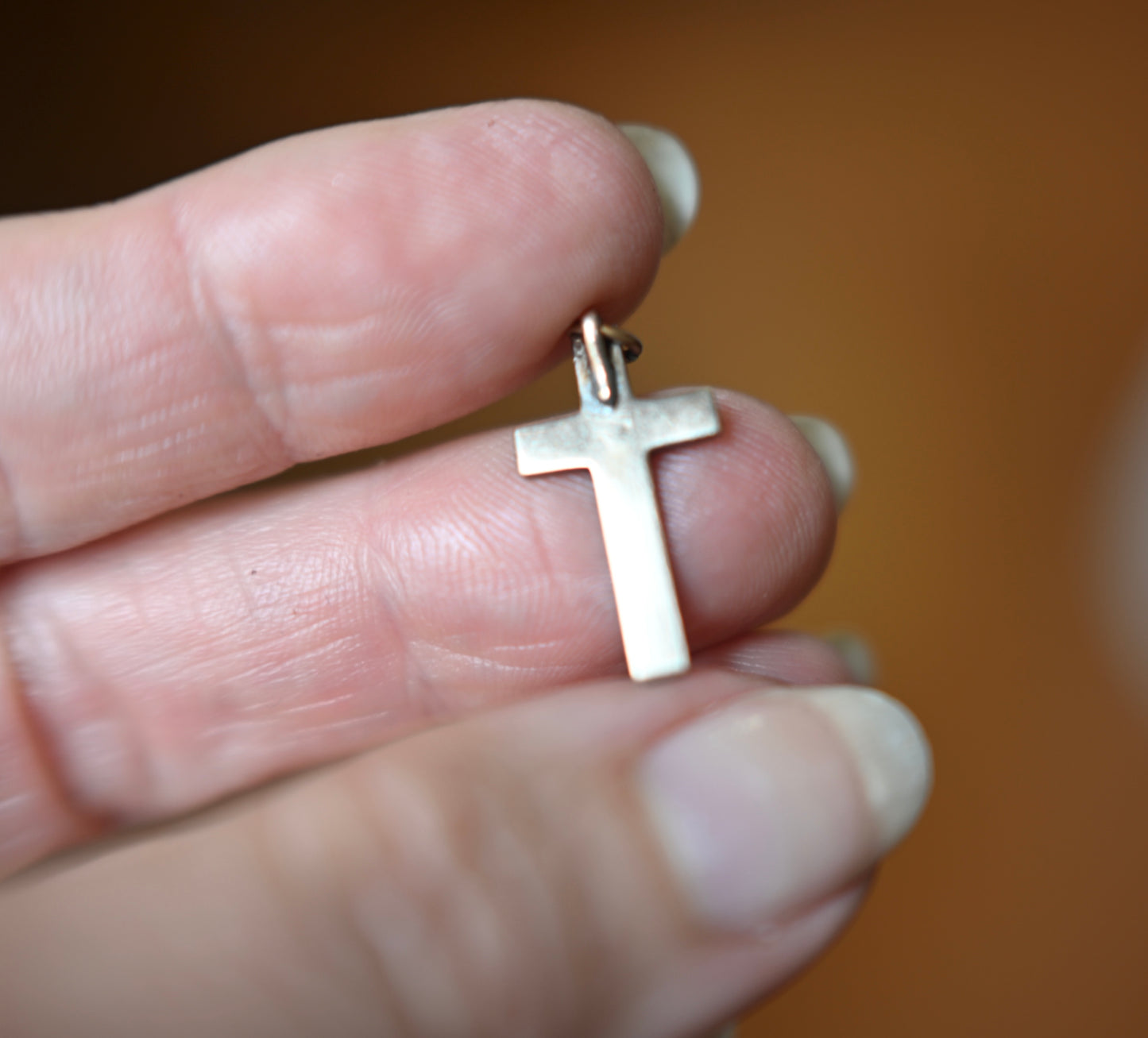 Rare Charming Antique turquoise cross pendant charm yellow gold, 2.5cm .9g