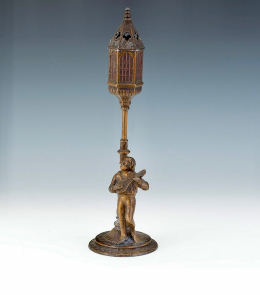 Vintage French Déposé bronze incense burner Renaissance Revival taste 11" 1.1lb