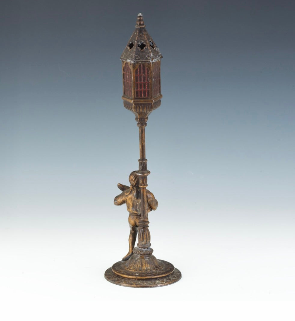 Vintage French Déposé bronze incense burner Renaissance Revival taste 11" 1.1lb