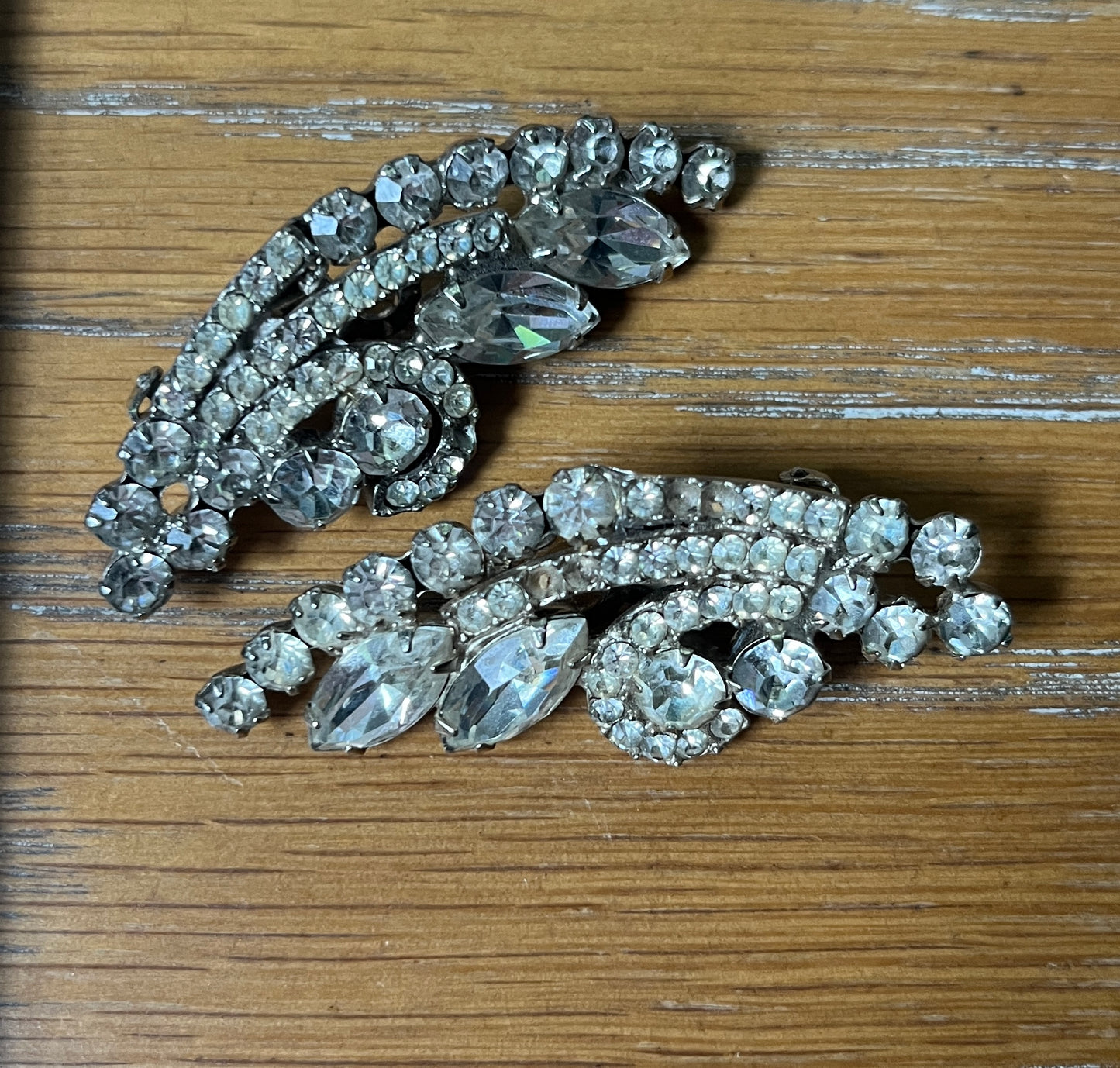 Huge collection vintage rhinestone necklaces, earrings, Kramer, Weiss, 23pcs