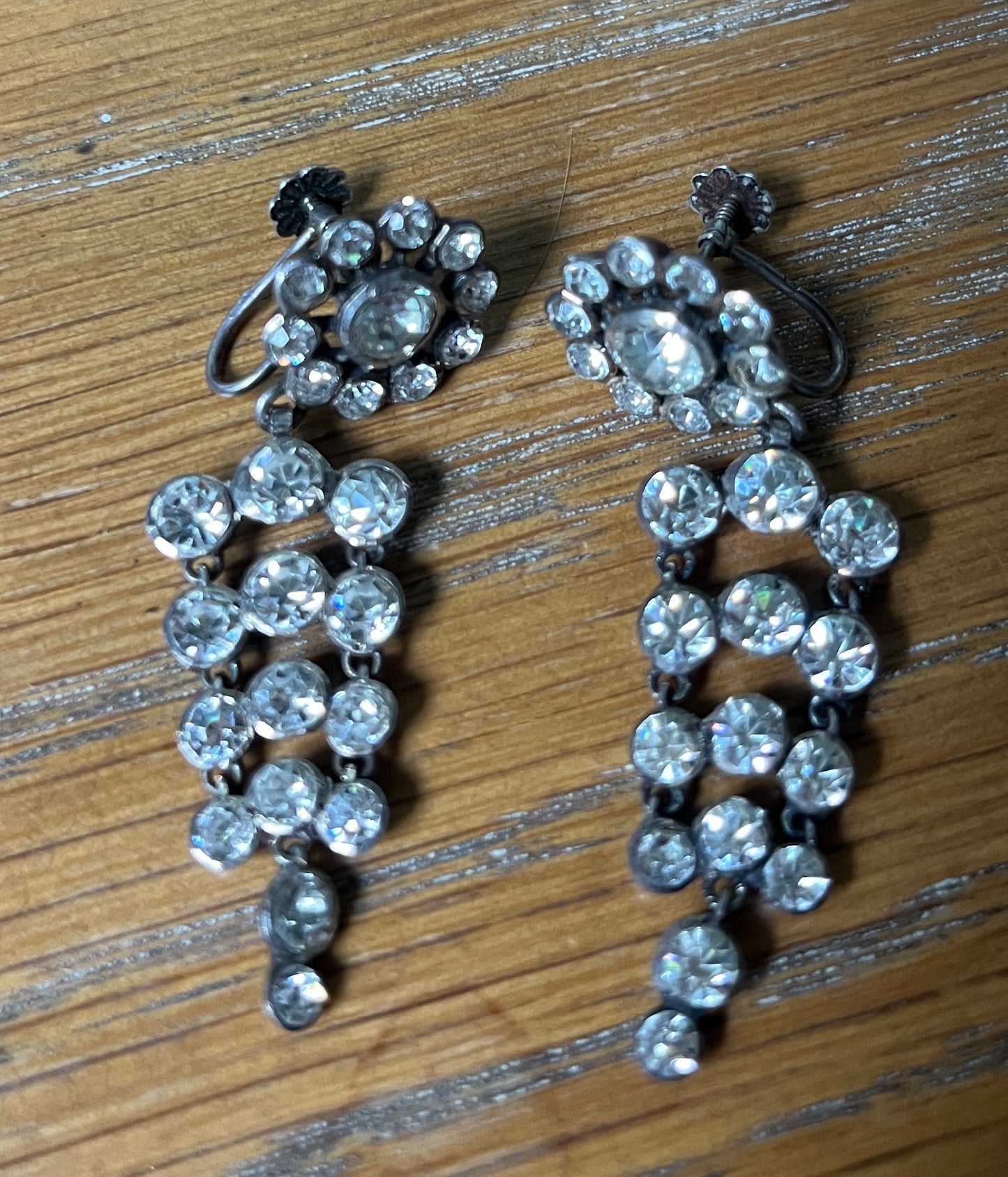 Huge collection vintage rhinestone necklaces, earrings, Kramer, Weiss, 23pcs