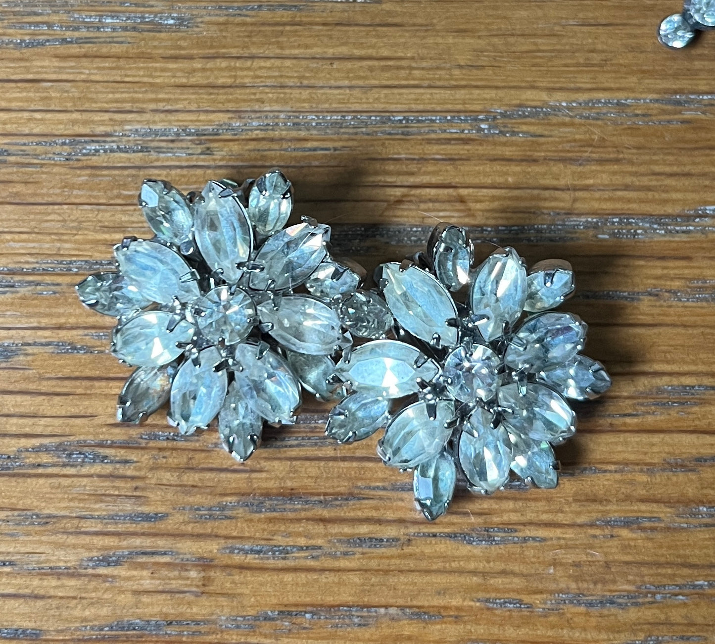 Huge collection vintage rhinestone necklaces, earrings, Kramer, Weiss, 23pcs