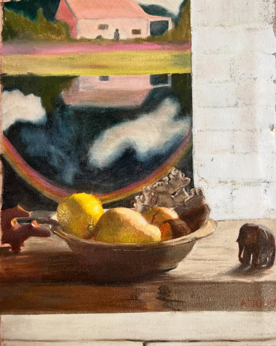 Original oil painting "Objects at Eli's House"